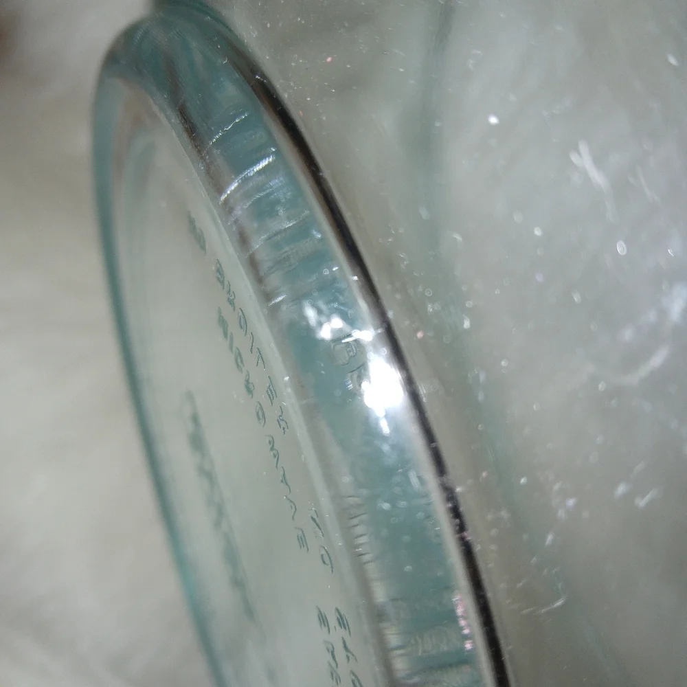 Pyrex Geometric Rectangles 2.5 Quart Clear Mixing Bowl 325 Made In USA.